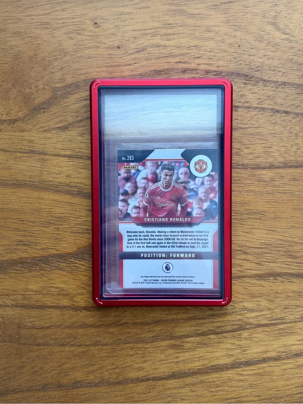 Cristiano Ronaldo Signed Soccer Trading Card - Red